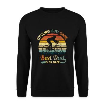 Bicycle Father Father's Day Gift - Unisex Sweatshirt - black - Front - Alina (178cm) & Michal (187cm)