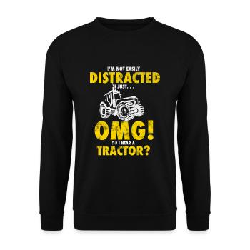 Cadeau de conduite de tracteur d'agriculteur - Sweat-shirt Unisexe - noir - Devant - Alina (178cm) & Michal (187cm)