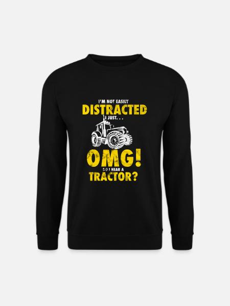 Farmer tractor driving gift - Unisex Sweatshirt - black