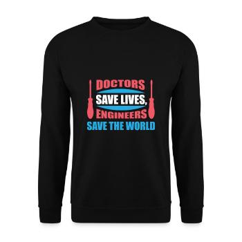 Ingénieur Ingénieur - Sweat-shirt Unisexe - noir - Devant - Alina (178cm) & Michal (187cm)