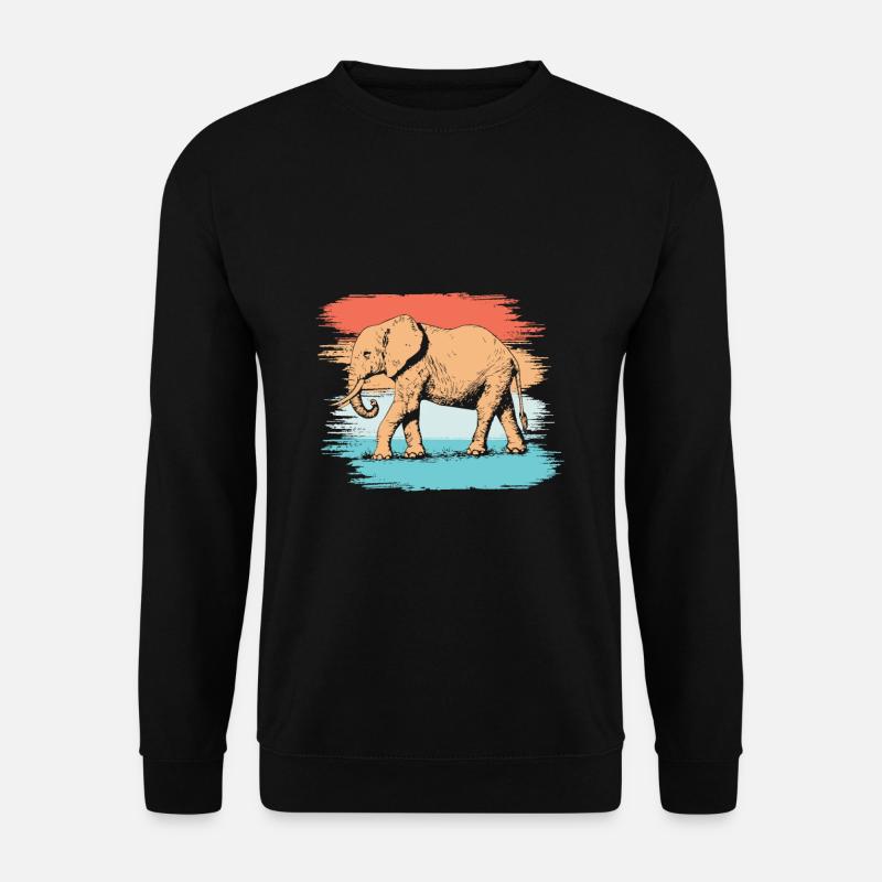 Elefant Elefantenbulle Steppenelefant - Unisex Pullover - Schwarz