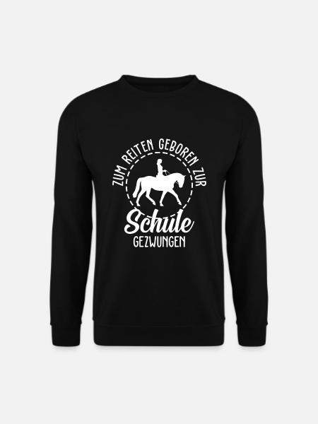 Reiterin Pferde Schule Spaß - Unisex Pullover - Schwarz