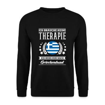 Griechenland - Unisex Pullover - Schwarz - Vorne - Alina (178cm) & Michal (187cm)