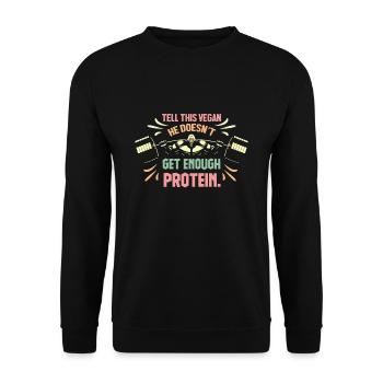 Vegan Vegan Fitness Culturisme - Sweat-shirt Unisexe - noir - Devant - Alina (178cm) & Michal (187cm)
