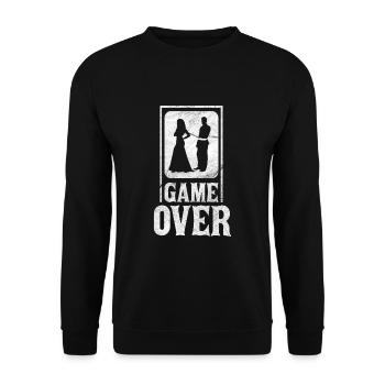 JGA Game over - Unisex Sweatshirt - black - Front - Alina (178cm) & Michal (187cm)