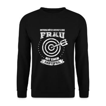 Cadeau femmes fléchettes - Sweat-shirt Unisexe - noir - Devant - Alina (178cm) & Michal (187cm)
