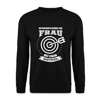 Joueur de fléchettes joueur de fléchettes femme - Sweat-shirt Unisexe - noir - Devant - Alina (178cm) & Michal (187cm)