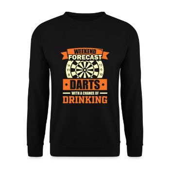 Dart Darts Darts Player Game Weekend - Sweat-shirt Unisexe - noir - Devant - Alina (178cm) & Michal (187cm)