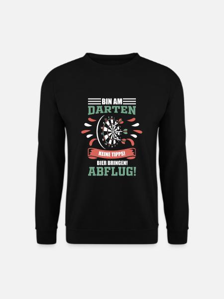 Dart Darts Darten Spruch - Unisex Pullover - Schwarz