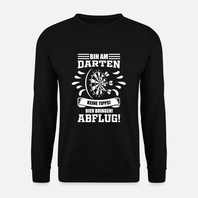 Dart Darten funny shirt - Unisex Sweatshirt - black
