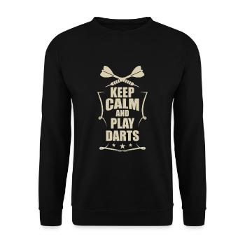 Darts Darts Play - Unisex Sweatshirt - black - Front - Alina (178cm) & Michal (187cm)