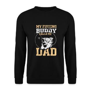Father and son fishing gift - Unisex Sweatshirt - black - Front - Alina (178cm) & Michal (187cm)