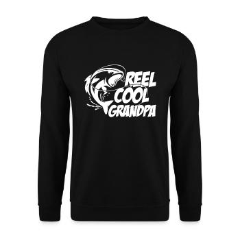 Fishing angler fishing - Reel cool grandpa - Unisex Sweatshirt - black - Front - Alina (178cm) & Michal (187cm)