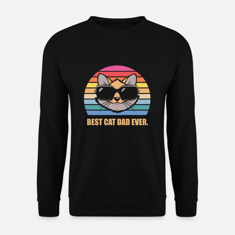 Cats Cat Father Dad Gift - Unisex Sweatshirt - black