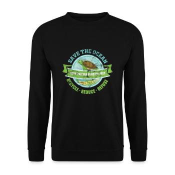 Environment Environmental protection - Unisex Sweatshirt - black - Front - Alina (178cm) & Michal (187cm)
