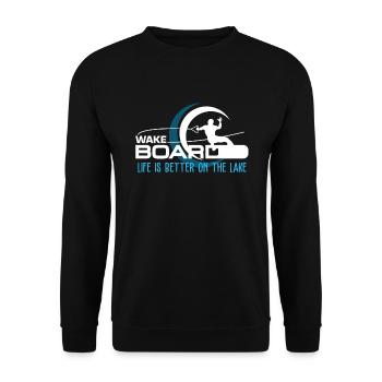 Wakeboard wakeboarding surfers - Unisex Sweatshirt - black - Front - Alina (178cm) & Michal (187cm)