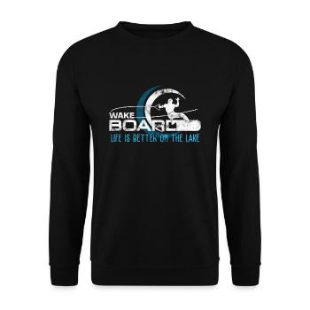 Wakeboard wakeboarder wave rider - Unisex Sweatshirt - black - Front - Alina (178cm) & Michal (187cm)