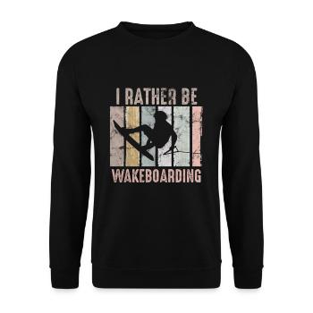 Premium - Wakeboard Wakeboarding Wassersport - Unisex Pullover - Schwarz - Vorne - Alina (178cm) & Michal (187cm)