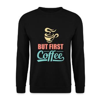 Prime Café Café Cadeau - Sweat-shirt Unisexe - noir - Devant - Alina (178cm) & Michal (187cm)