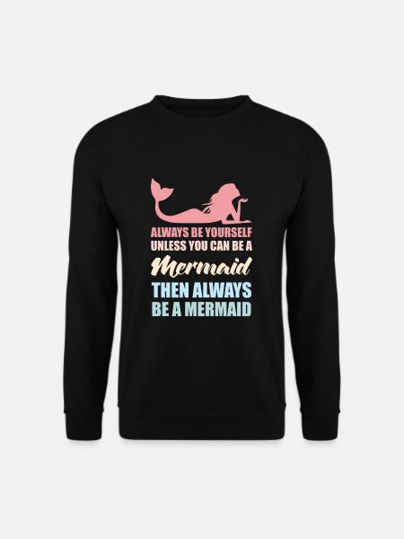 Meerjungfrau Meerjungfrauen Geschenk - Unisex Pullover - Schwarz