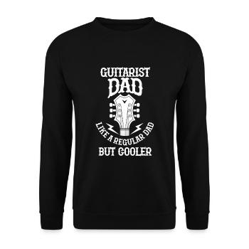 Gitarre Gitarrist Vater Vatertag Geschenk - Unisex Pullover - Schwarz - Vorne - Alina (178cm) & Michal (187cm)