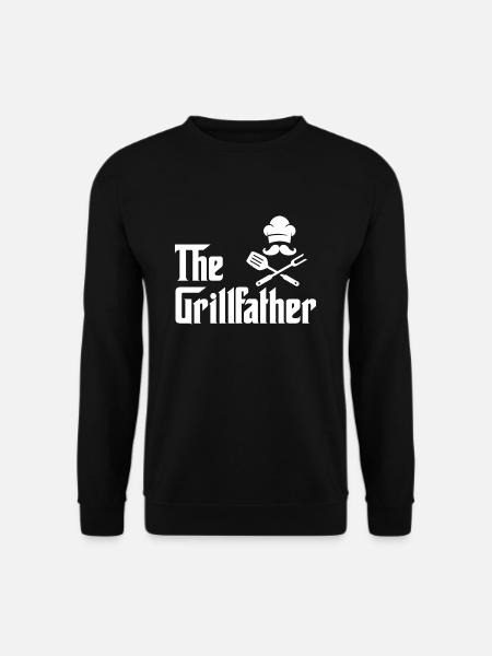 Grill Grillen The Grillfather Vater Geschenk - Unisex Pullover - Schwarz