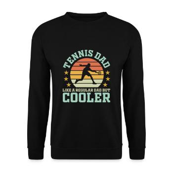 Tennis Papa Geschenk - Unisex Sweatshirt - black - Front - Alina (178cm) & Michal (187cm)