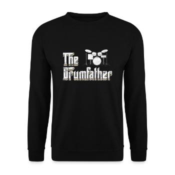Drummer Drummer The Drumfather - Unisex Sweatshirt - black - Front - Alina (178cm) & Michal (187cm)