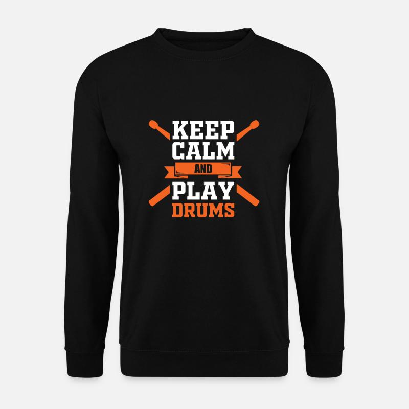 Schlagzeug Schlagzeuger Musiker Drummer - Unisex Pullover - Schwarz