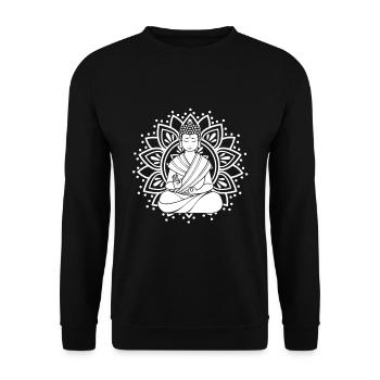 Yoga Yoga Mat Gift - Unisex Sweatshirt - black - Front - Alina (178cm) & Michal (187cm)