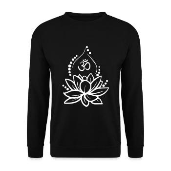 Yoga Meditation Geschenk - Unisex Pullover - Schwarz - Vorne - Alina (178cm) & Michal (187cm)