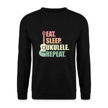 Ukulélé Retro cadeau - Sweat-shirt Unisexe - noir - Devant - Alina (178cm) & Michal (187cm)