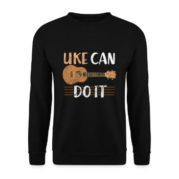 Ukulélé musical - Sweat-shirt Unisexe - noir - Devant - Alina (178cm) & Michal (187cm)