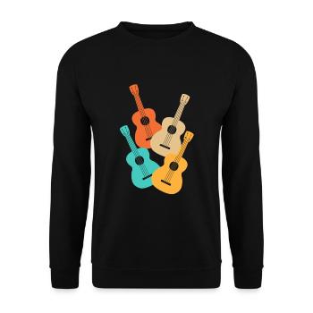 Ukulélé Musiciens colorés - Sweat-shirt Unisexe - noir - Devant - Alina (178cm) & Michal (187cm)