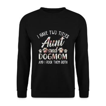 aunt - Unisex Sweatshirt - black - Front - Alina (178cm) & Michal (187cm)