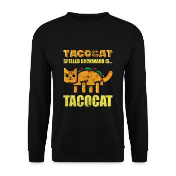 Taco's funny gift idea - Unisex Sweatshirt - black - Front - Alina (178cm) & Michal (187cm)