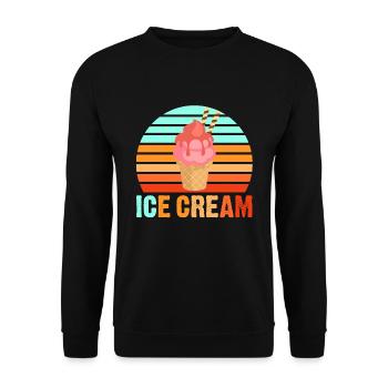 Ice cream ice cream - Unisex Sweatshirt - black - Front - Alina (178cm) & Michal (187cm)