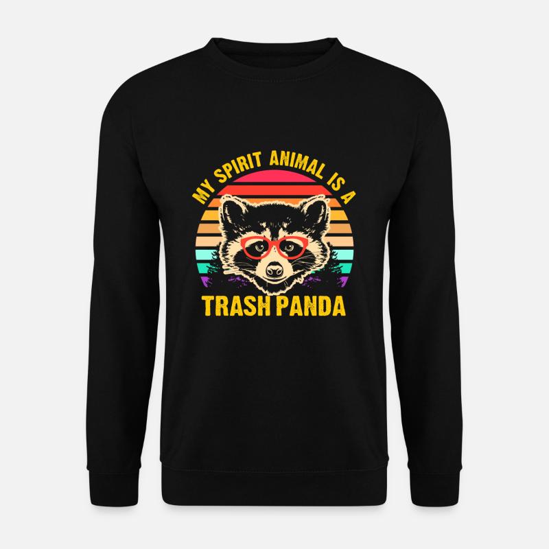 Waschbär Trash Panda - Unisex Pullover - Schwarz