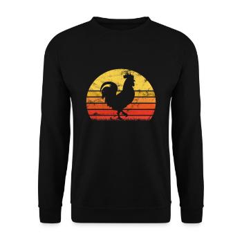 poulet - Sweat-shirt Unisexe - noir - Devant - Alina (178cm) & Michal (187cm)
