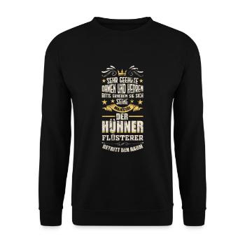 Poulet - Dire - Sweat-shirt Unisexe - noir - Devant - Alina (178cm) & Michal (187cm)