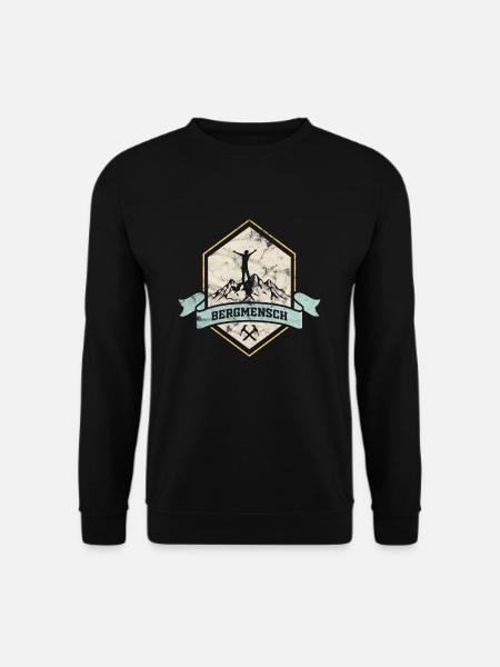 Bergsteigen Klettern Bergmensch - Unisex Pullover - Schwarz
