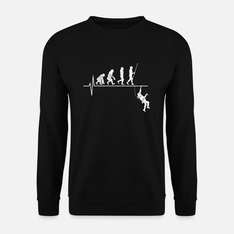 Klettern Evolution Geschenk - Unisex Pullover - Schwarz