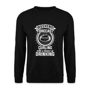 Curling sports d'hiver - Sweat-shirt Unisexe - noir - Devant - Alina (178cm) & Michal (187cm)
