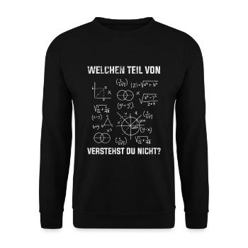 Mathematik Mathe - Unisex Pullover - Schwarz - Vorne - Alina (178cm) & Michal (187cm)