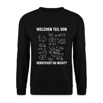 Mathematik Geometrie - Unisex Pullover - Schwarz - Vorne - Alina (178cm) & Michal (187cm)