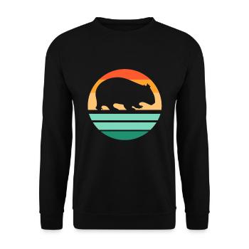 Wombats Tier - Unisex Pullover - Schwarz - Vorne - Alina (178cm) & Michal (187cm)