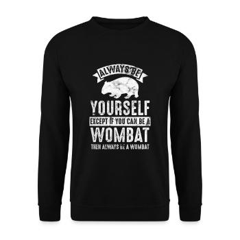 wombats - Sweat-shirt Unisexe - noir - Devant - Alina (178cm) & Michal (187cm)