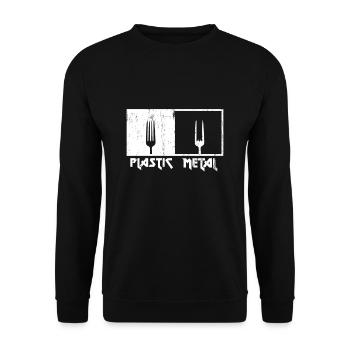 Festival Plastik Metal - Unisex Pullover - Schwarz - Vorne - Alina (178cm) & Michal (187cm)