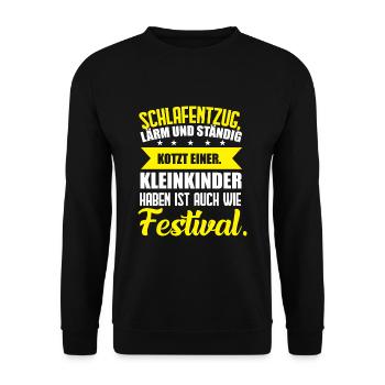 Festival - Unisex Pullover - Schwarz - Vorne - Alina (178cm) & Michal (187cm)