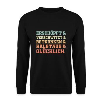 Festival Sommer - Unisex Pullover - Schwarz - Vorne - Alina (178cm) & Michal (187cm)